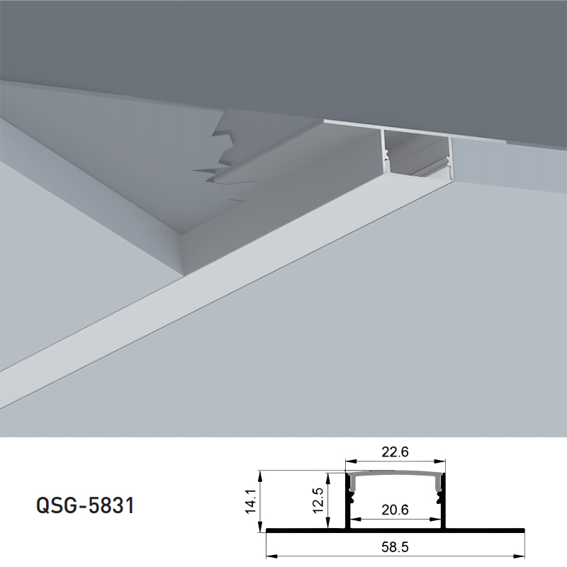 Plaster In LED Drywall Channel For 20mm Double Row LED Strip Lights Plaster In LED Drywall Channel For 20mm Double Row LED Strip Lights